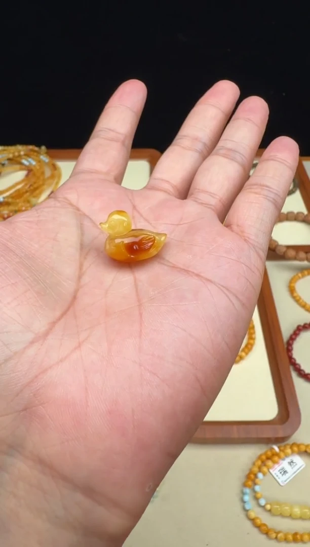 未镶嵌吊坠(不含链)蜜蜡蜜蜡小鸭子