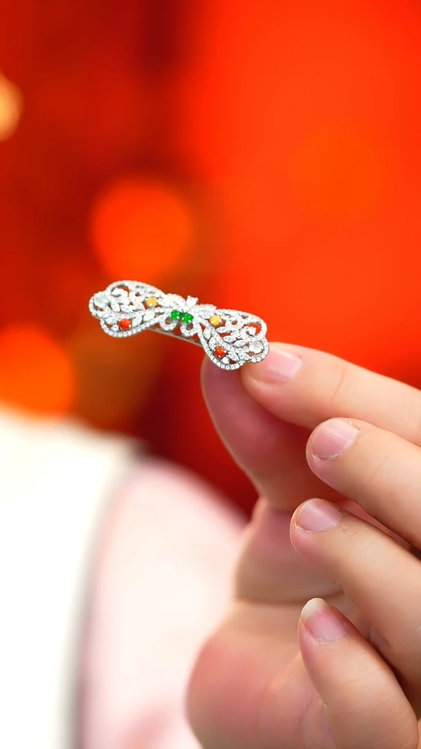 银S925镶嵌挂件翡翠新款