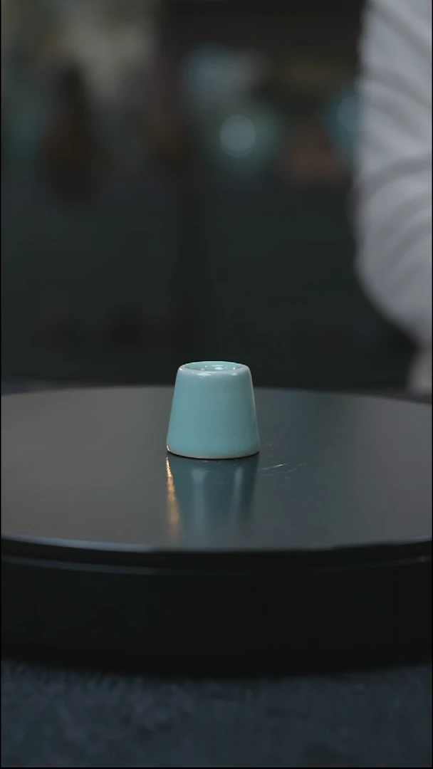 盖置 汝瓷 （拾汝）（天青）