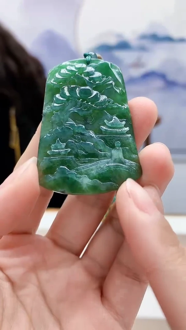 未镶嵌定制翡翠4829lr-毛货挂件35