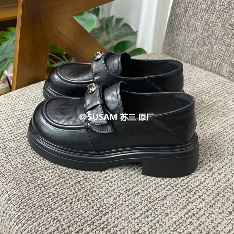 2026NEW春款圆头乐福鞋基础百搭女士百搭小皮鞋