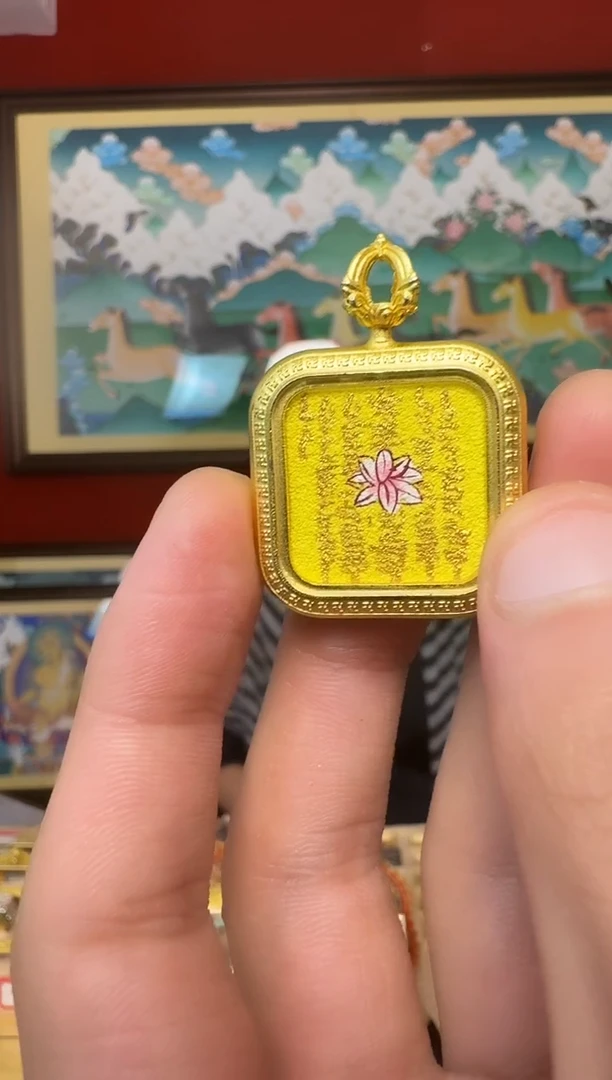 吊坠五条-热贡纯手绘周毛