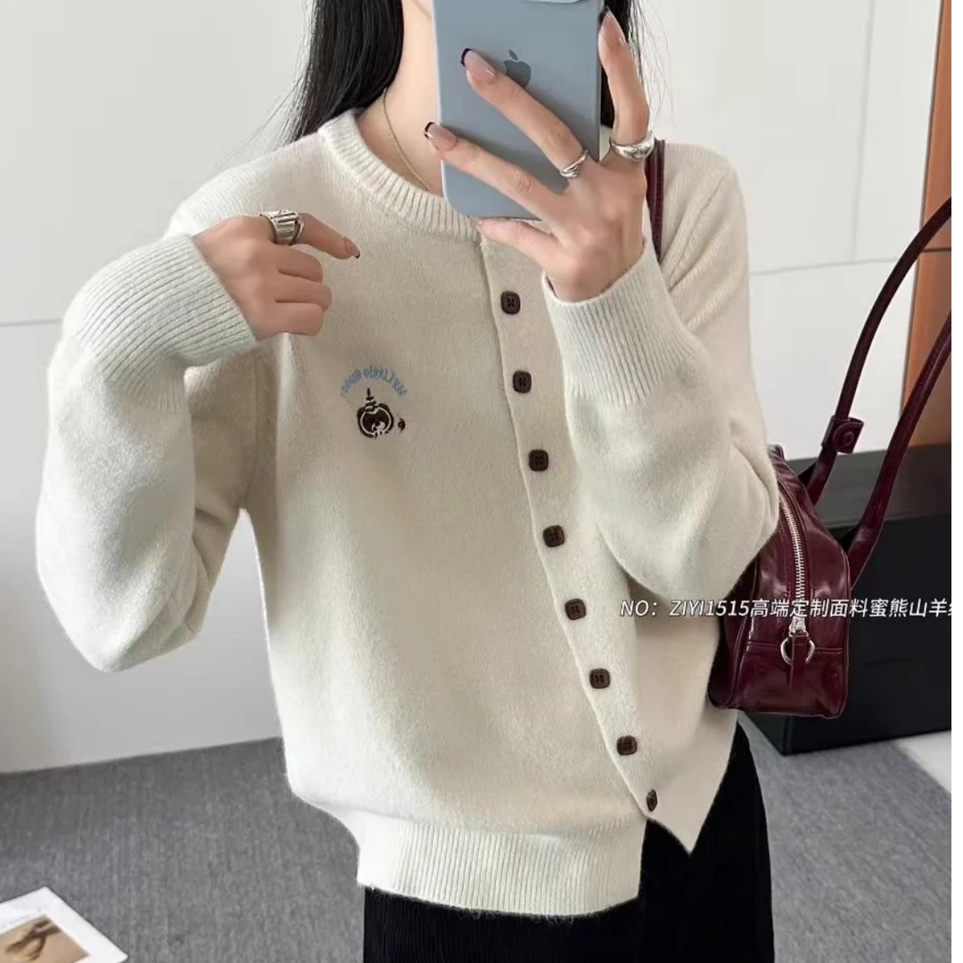 【清货】「小熊仔毛衣」高个子加厚安迪绒针织毛衣开衫