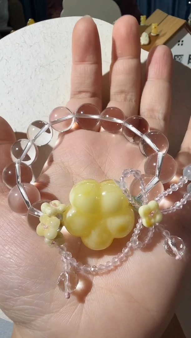 【闪购商品】蜜蜡手链未镶嵌蜜蜡花朵手链