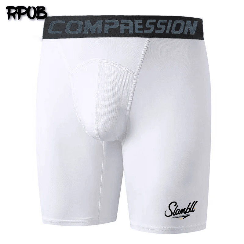 SLANNBLL美式篮球紧身裤高弹力速干健身训练运动打底七分五分短裤