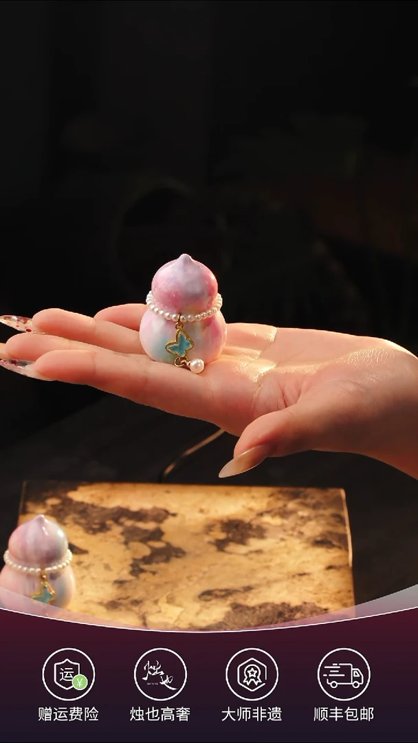 陶瓷烛也景德镇七彩小葫芦