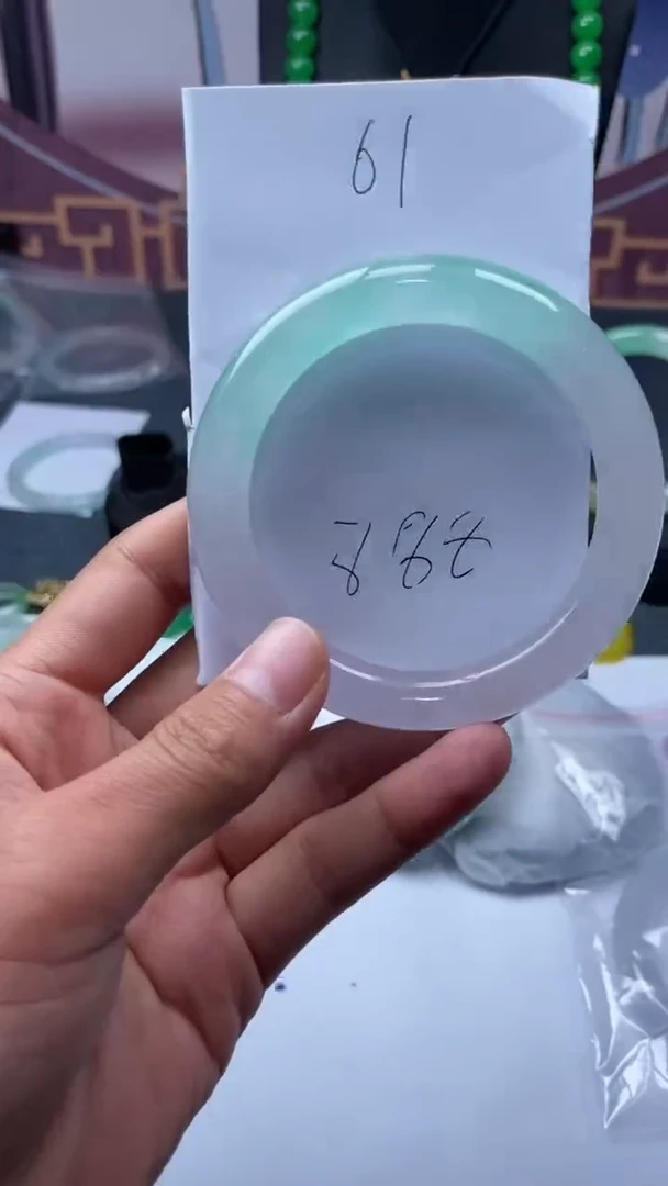 非金属仿水晶白*手镯
