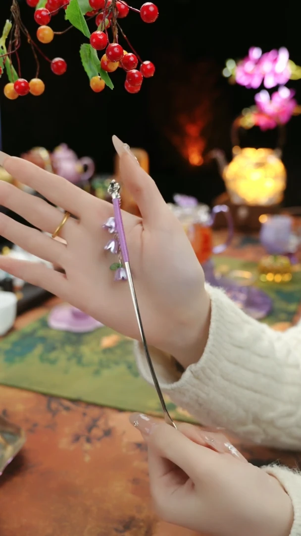 【闪购商品】紫色手工茶勺茶道配件