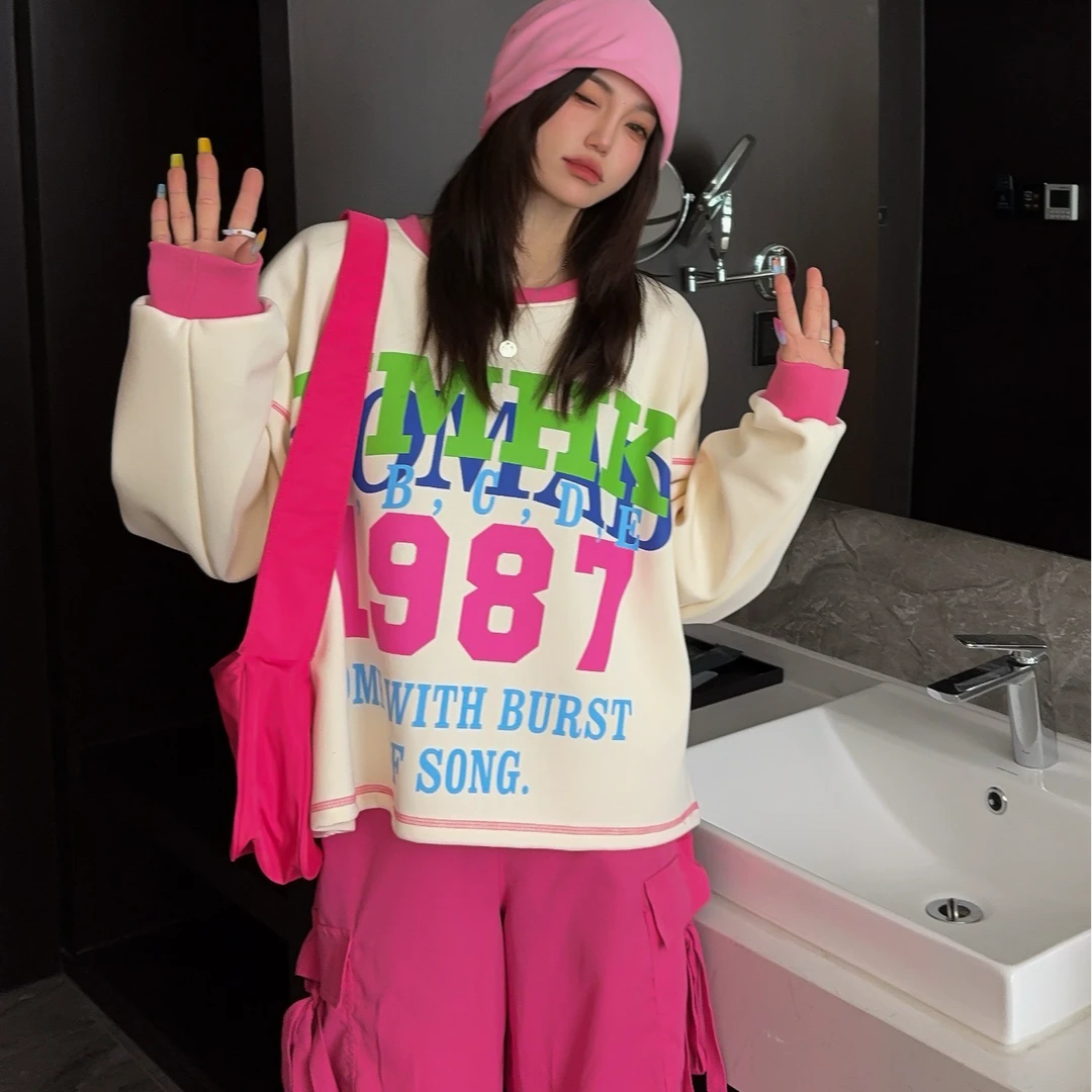 《1987UMHK短款潮牌加绒卫衣》