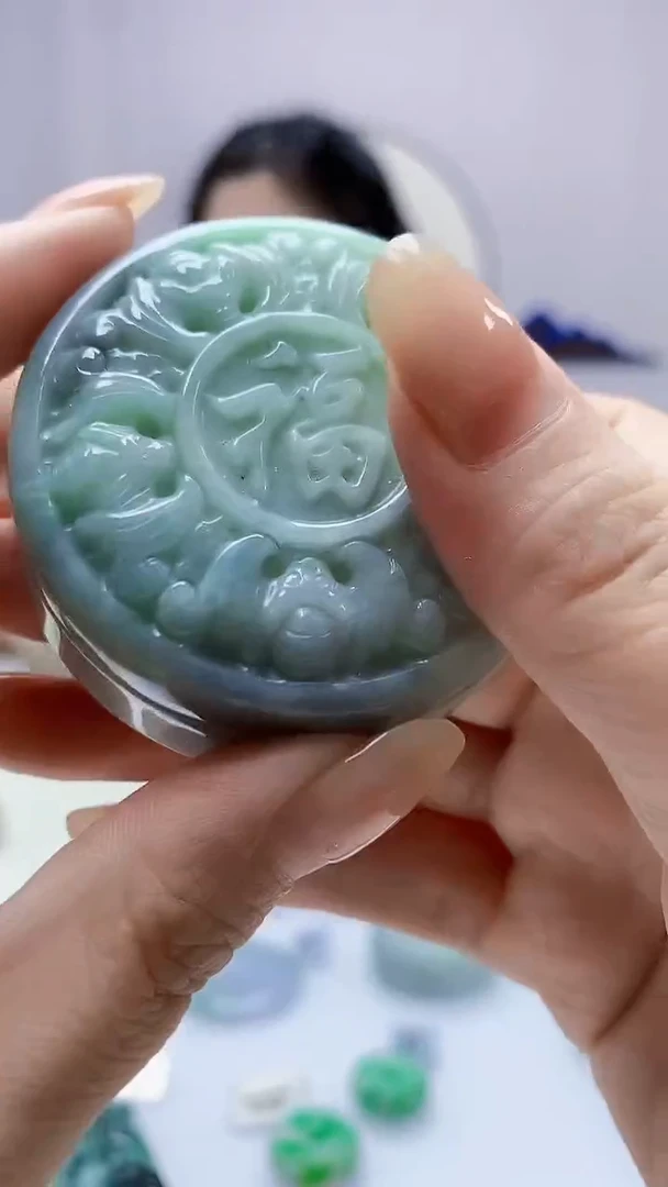 定制翡翠未镶嵌0405DD-毛货挂件97