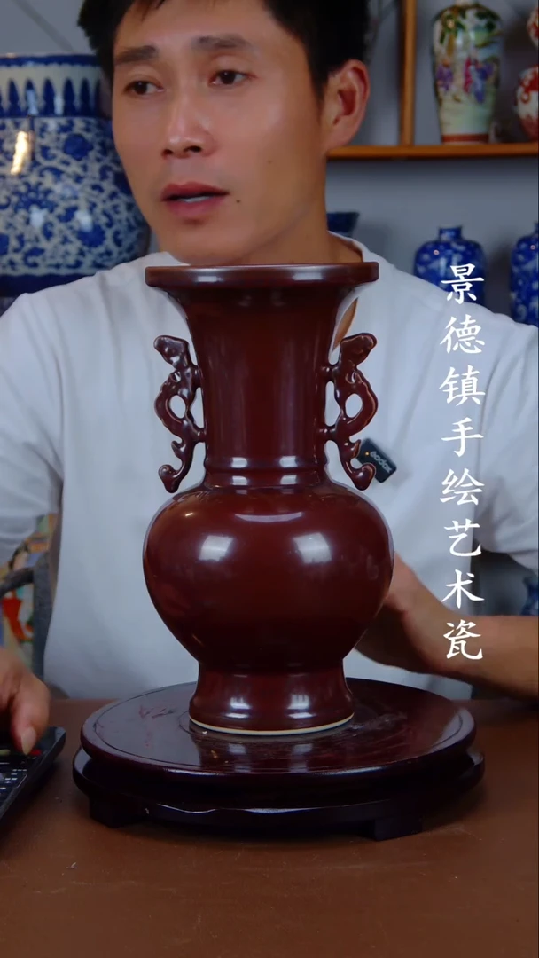 瓶景德镇手工手绘陶瓷摆件52