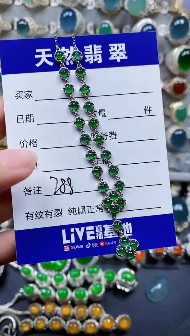 翡翠银S925镶嵌颈饰289