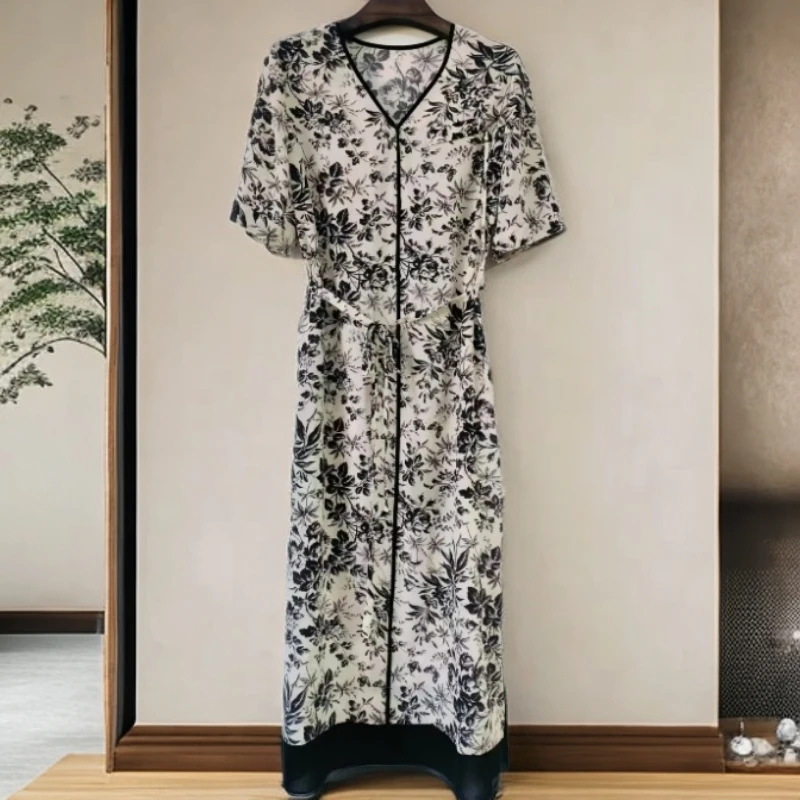 【WLL】气质高端时尚短袖连衣裙L7231