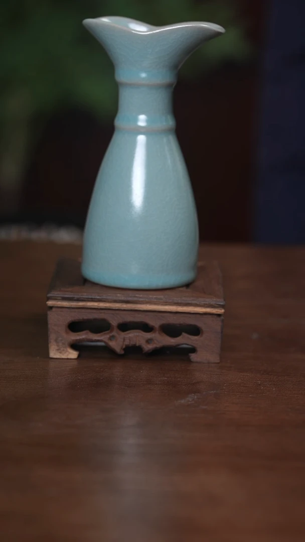 【闪购商品】清凉寺原产地仿古釉手工汝瓷分酒器+两杯