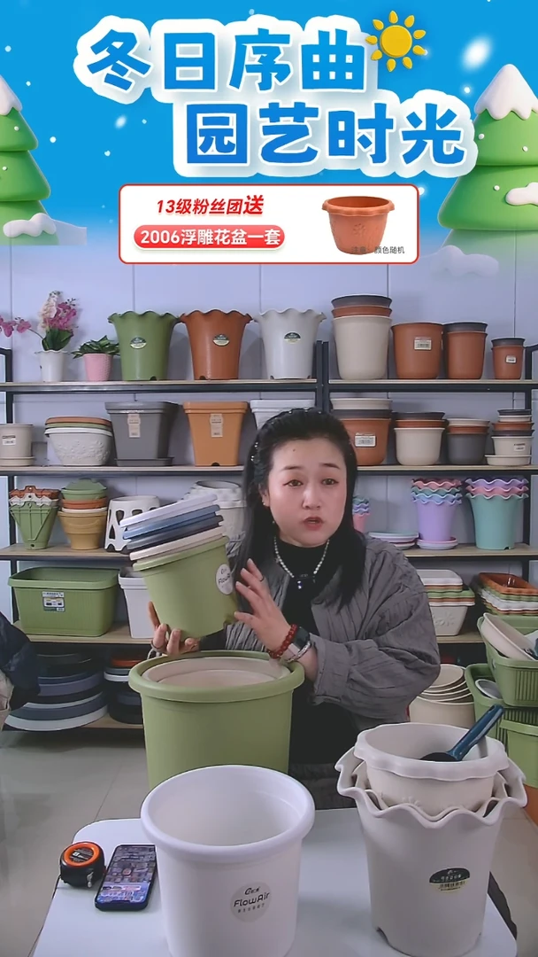 5个四季盆2号盆无托盘，5颜色