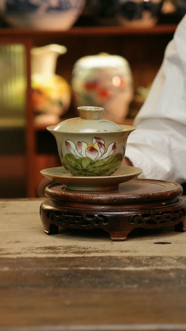 摆件景德镇纯手工釉下彩精品茶具