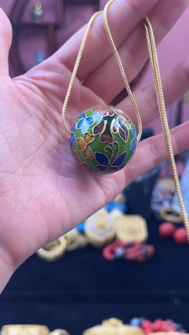 非遗 景泰蓝3.0大珠 嫩绿