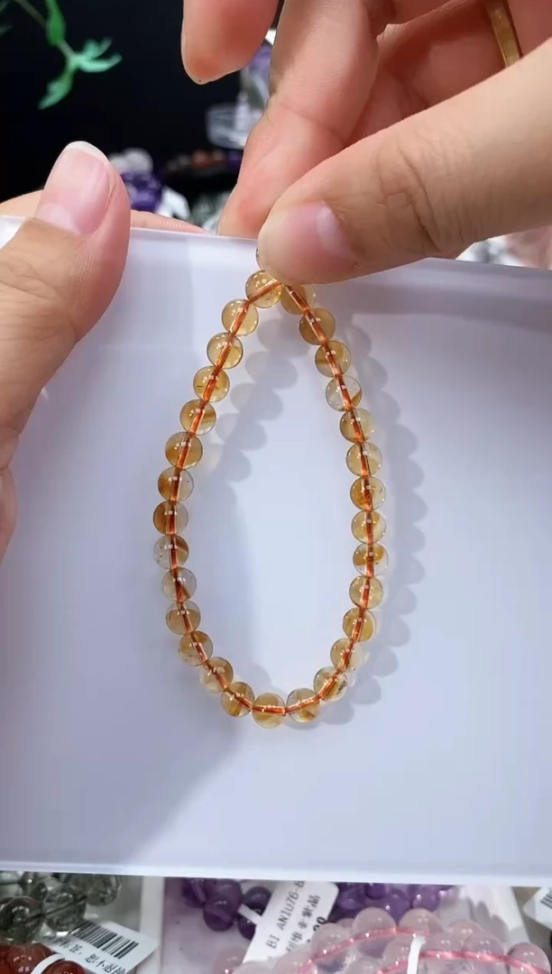 【闪购商品】水晶手串未镶嵌黄水6m单圈