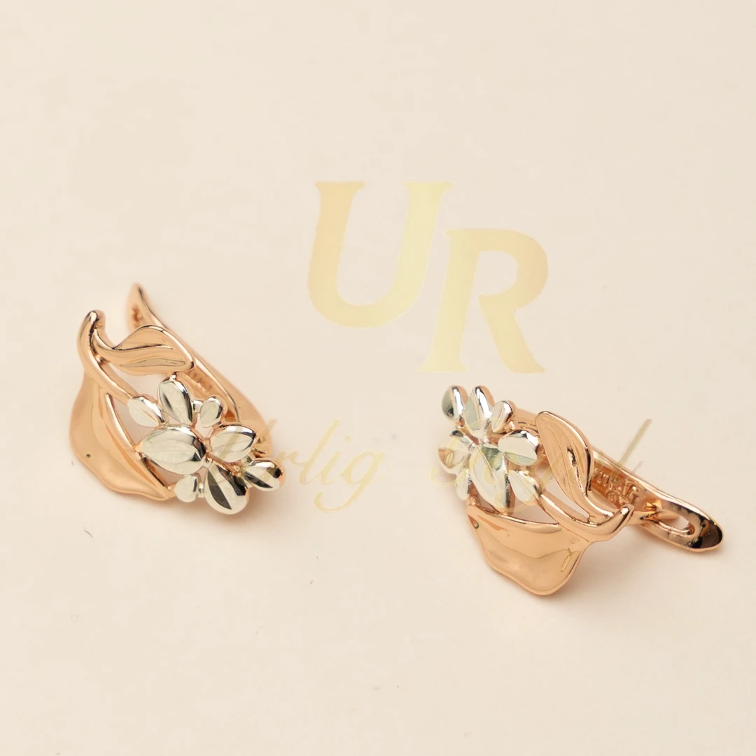 合金锆石耳饰 UR【顺丰包邮-无运费险】双色葡萄 玫瑰金色耳饰