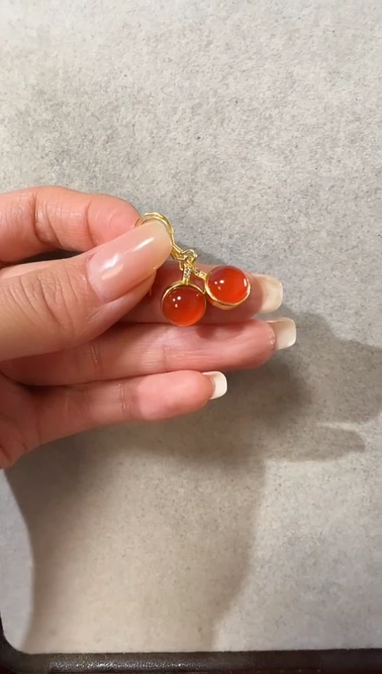 未镶嵌南红玛瑙耳饰哆***考11111111