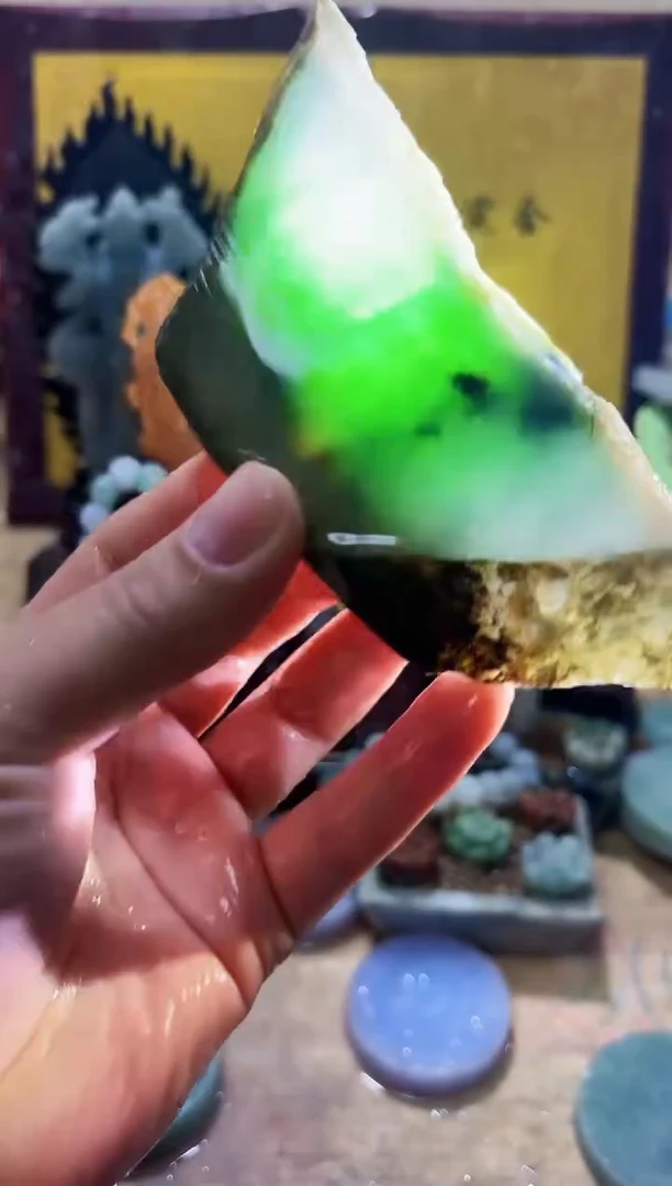 未镶嵌挂件翡翠A货常星8072