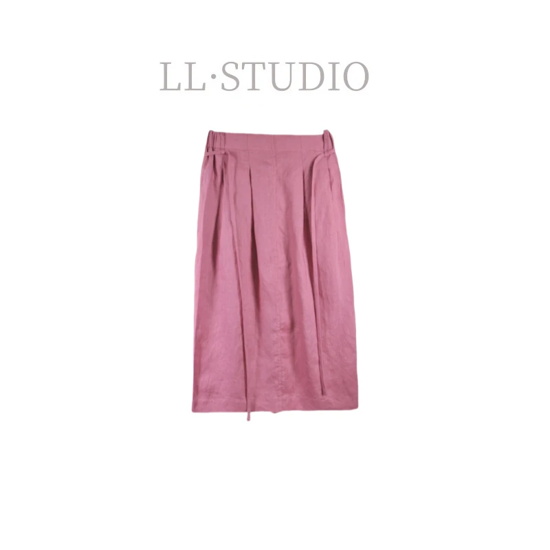 妙兮·LL夏季新款时尚休闲百搭宽松简约松紧腰半身裙*20250685