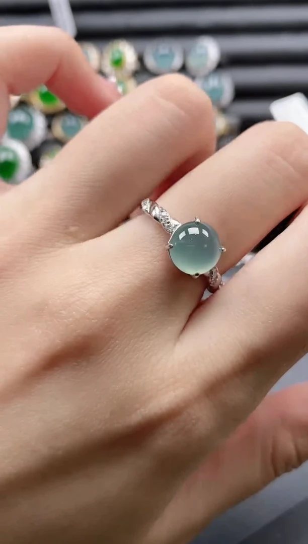 【闪购商品】翡翠戒指银S925镶嵌51151