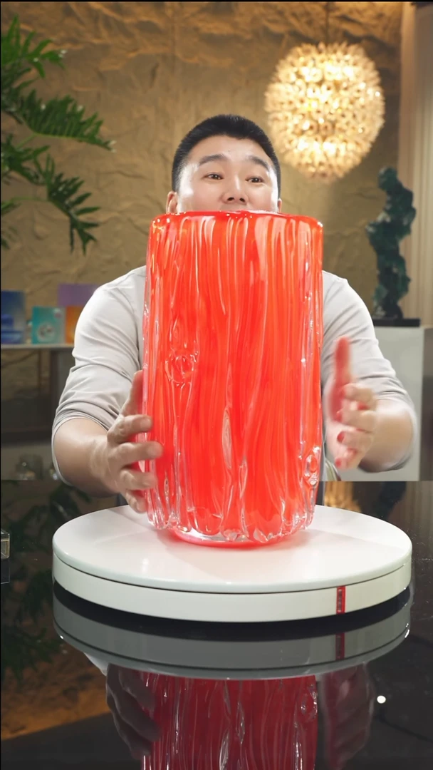 【闪购商品】瓷片设计款红色花瓶专属价