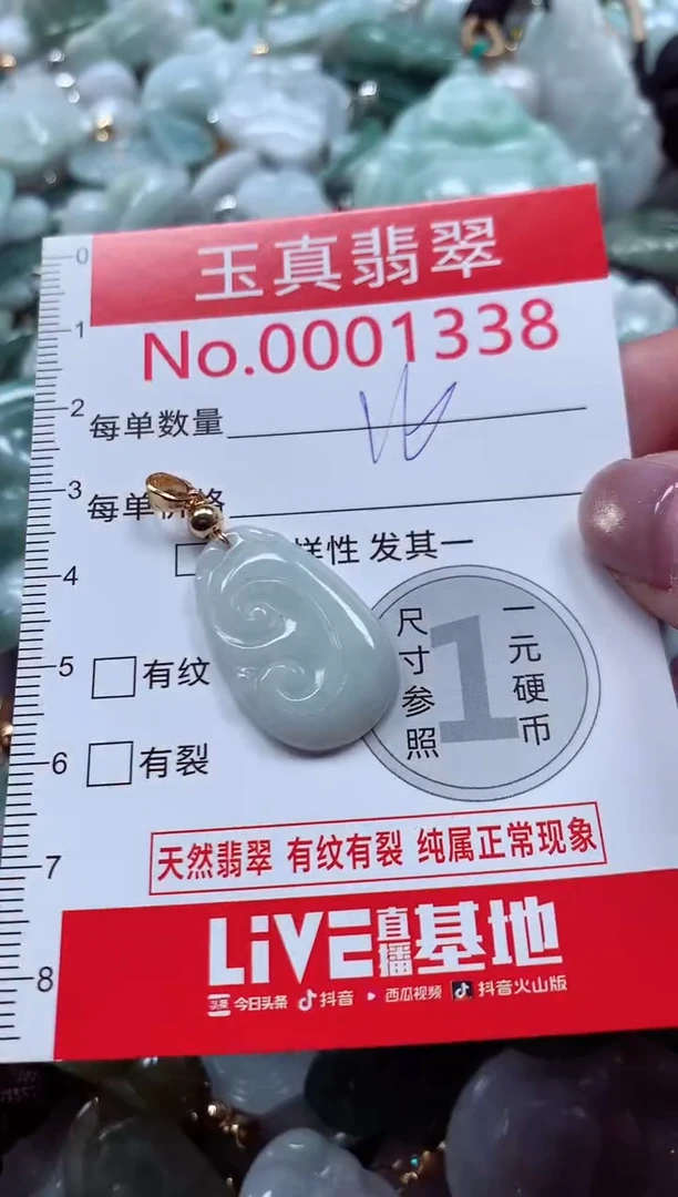 吊坠(不含链)未镶嵌翡翠1338
