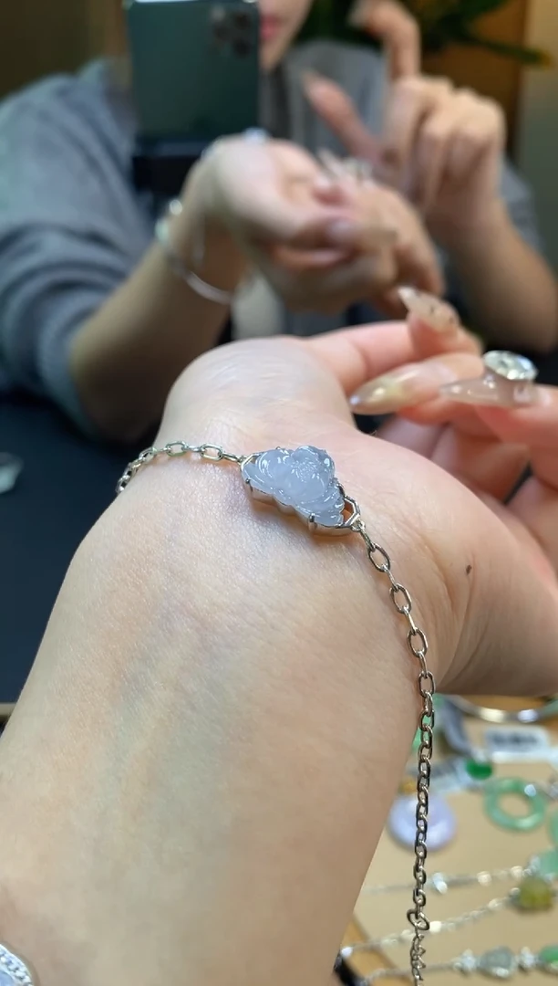 颈饰银S925镶嵌翡翠16869