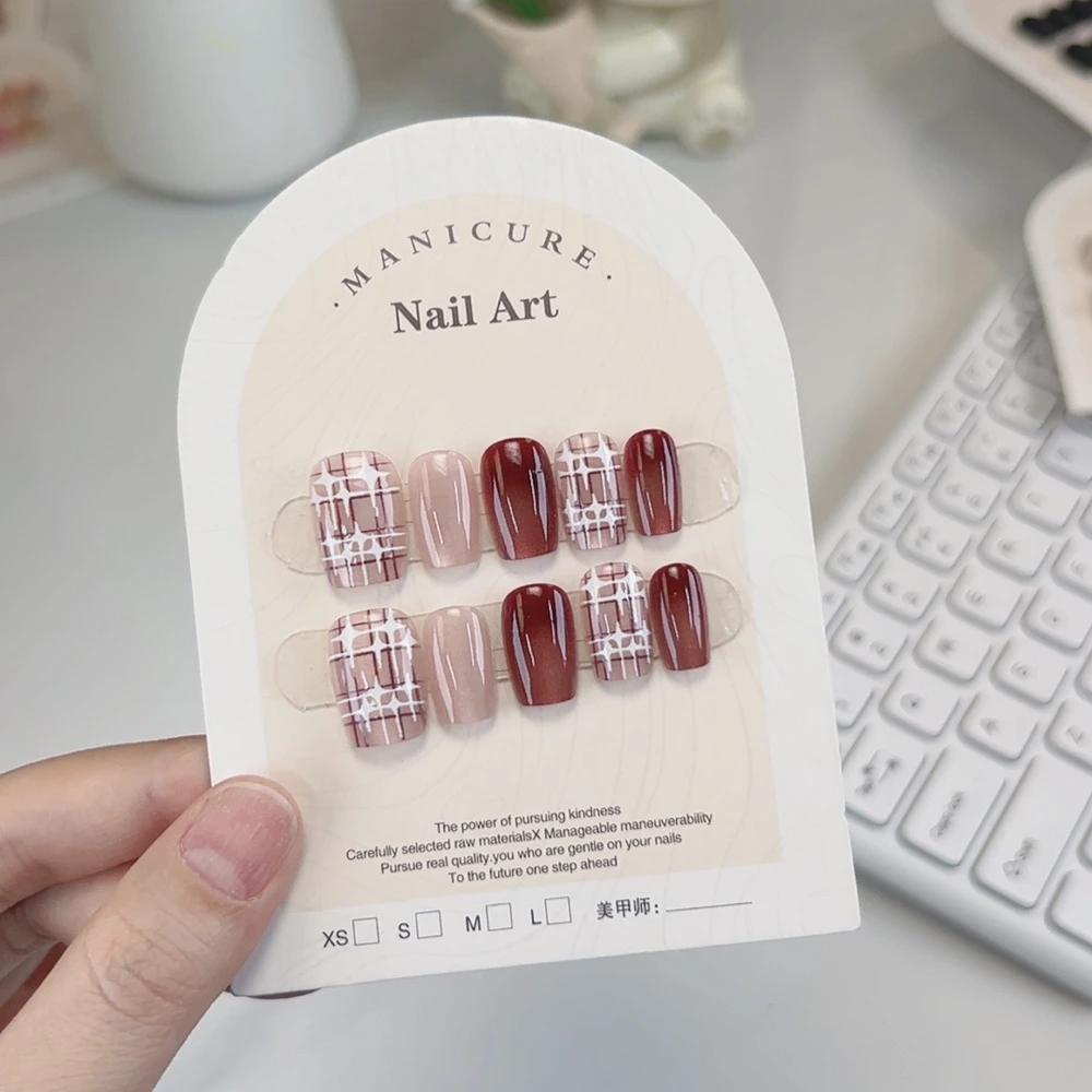 麦芽糖  特好看 轻奢花显白 手工定制 穿戴甲片2025新款高级感