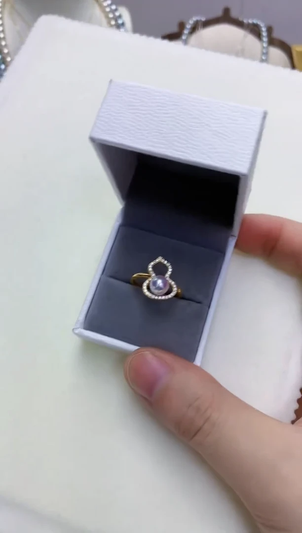 【闪购商品】海水珍珠饰品银S925镶嵌福禄戒指