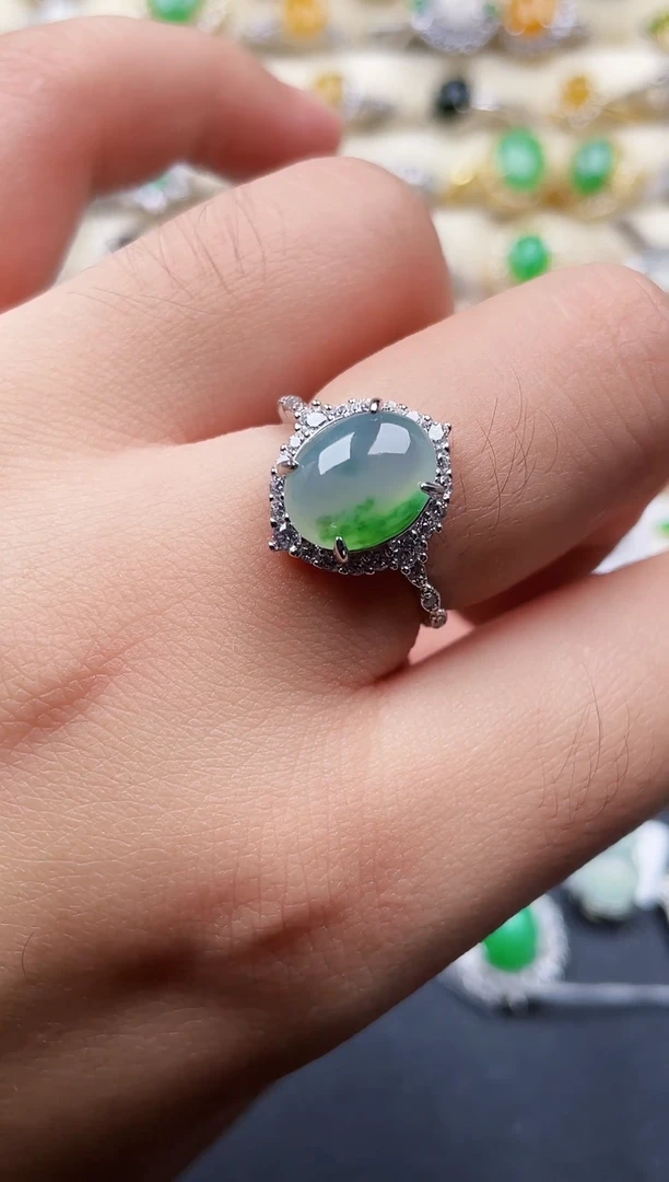 颈饰银S925镶嵌翡翠82