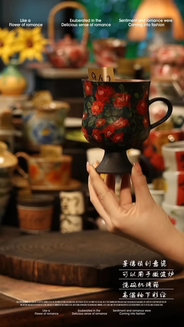 陶瓷景德镇高温釉下彩手工手绘款式@A0940@