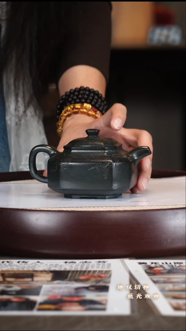 茶壶紫砂杨建英/绿泥/矮八方/220c