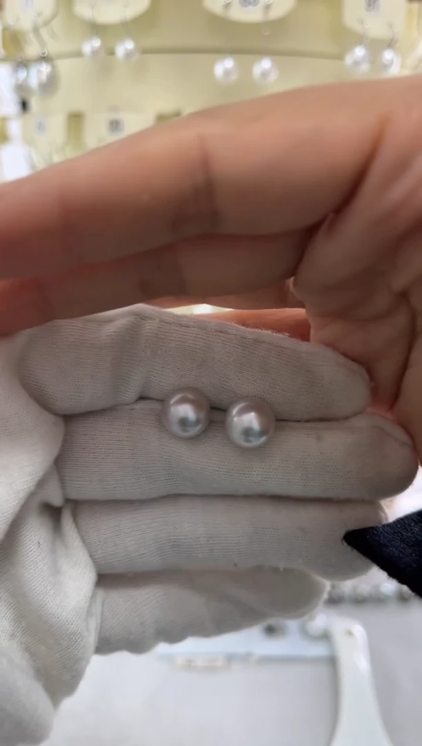 【闪购商品】海水珍珠耳饰银S925镶嵌澳白巴洛克