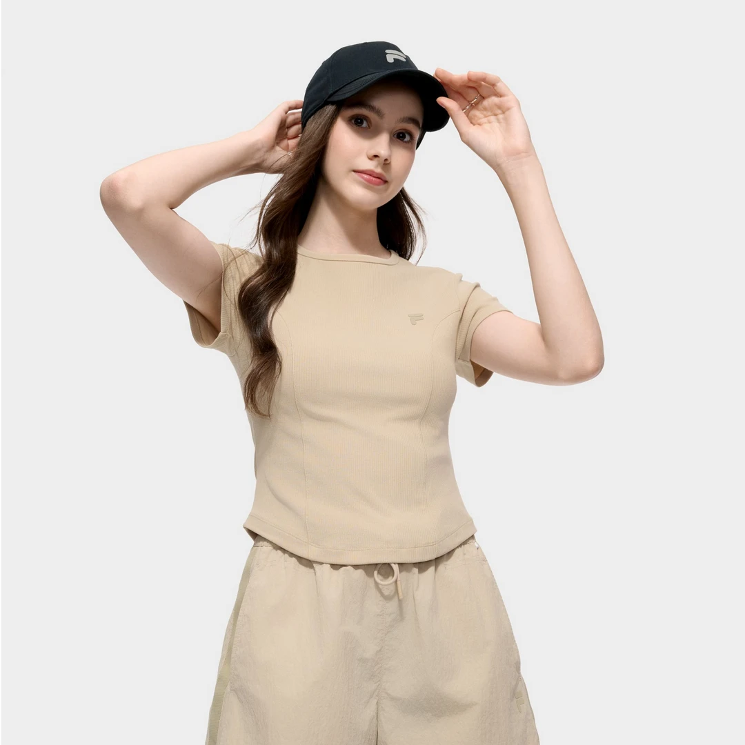 预售【正肩显瘦】斐乐潮牌女装时尚运动休闲夏季短袖上衣T11W535103