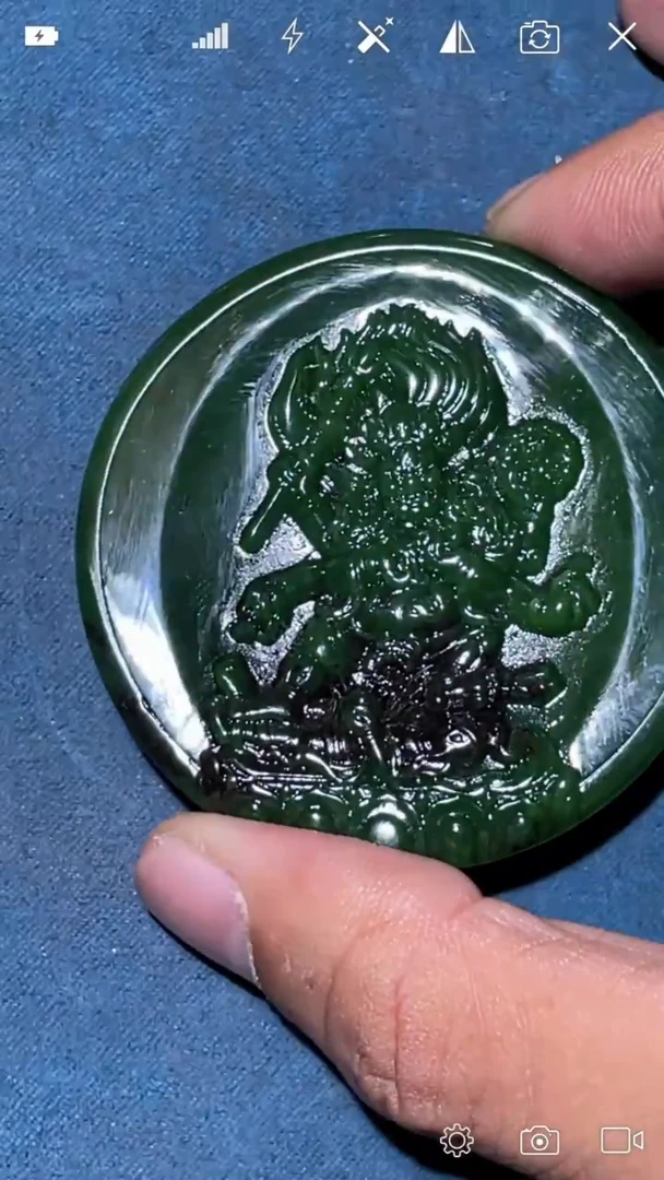 定制和田玉yx  碧玉大黑天