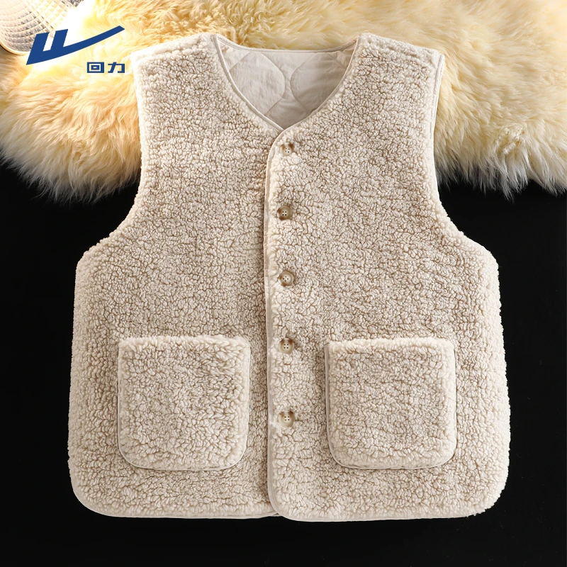 回力摇粒绒马甲女装2025新款秋冬时尚洋气小香风双面可穿上衣背心