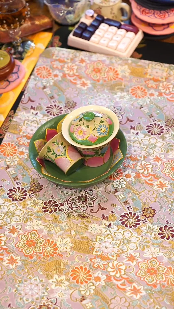 【闪购商品】瓷片盖碗三件套盖碗三件套