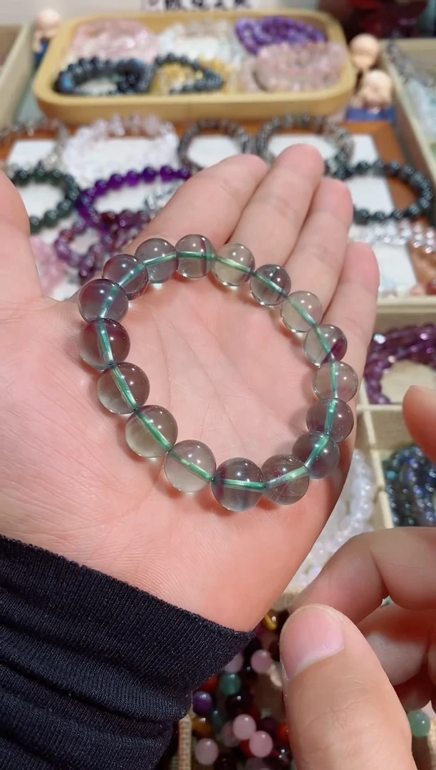 【闪购商品】水晶手链未镶嵌萤石12M+(多样性发其一）