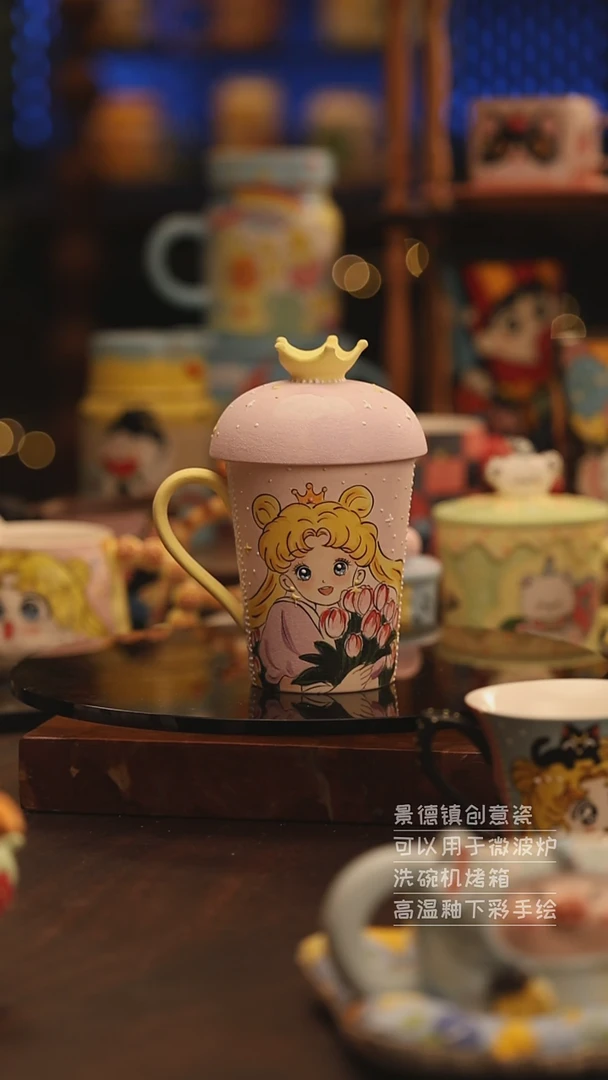 陶瓷景德镇可爱陶瓷釉下彩绘设计师款