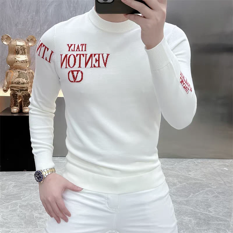 2025秋冬新款欧版男士轻奢高品质秋季毛衣针织衫套头5091