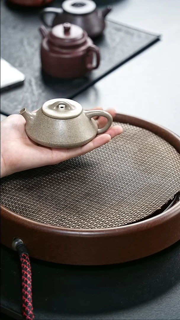 茶壶紫砂韵瓢-青降破-全手工-150cc