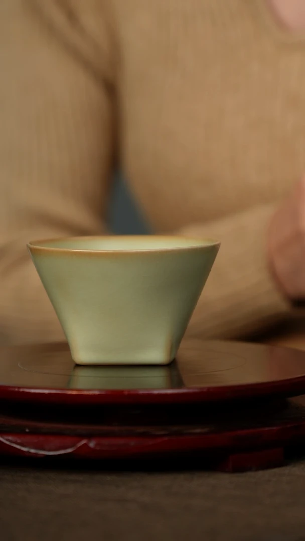 全品 粉青 天圆地方 带底款