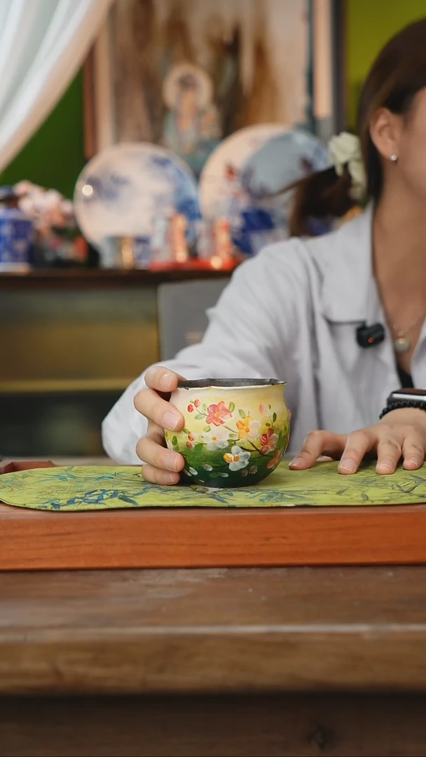 摆件景德镇釉下手绘陶瓷茶具，咖啡杯
