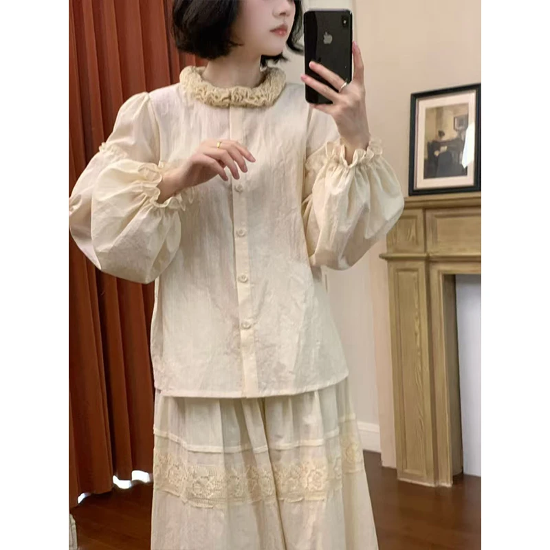 法式复古百搭女新款衬衫 07375