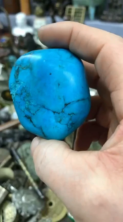 【闪购商品】一物一拍编号蓝石把件