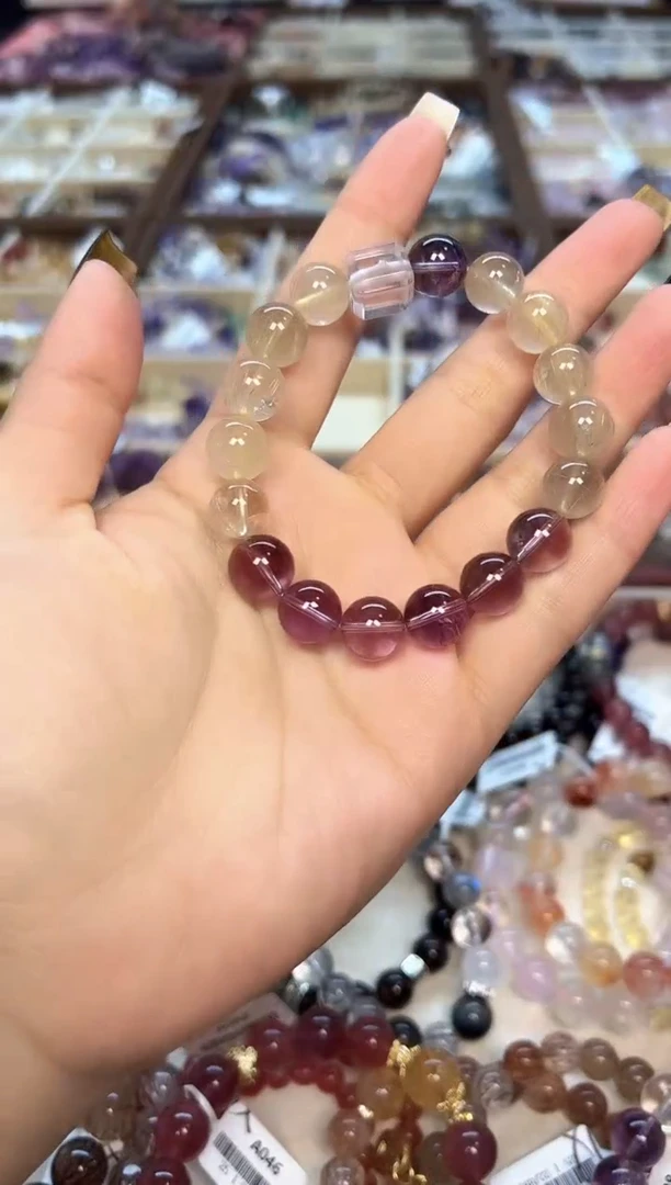 【闪购商品】水晶手链未镶嵌A177 天然紫水晶+金发