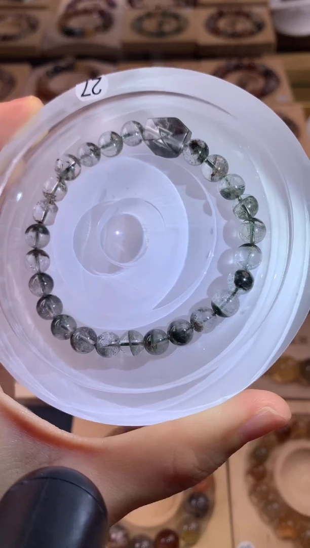 未镶嵌手串水晶天然绿幽灵diy手串